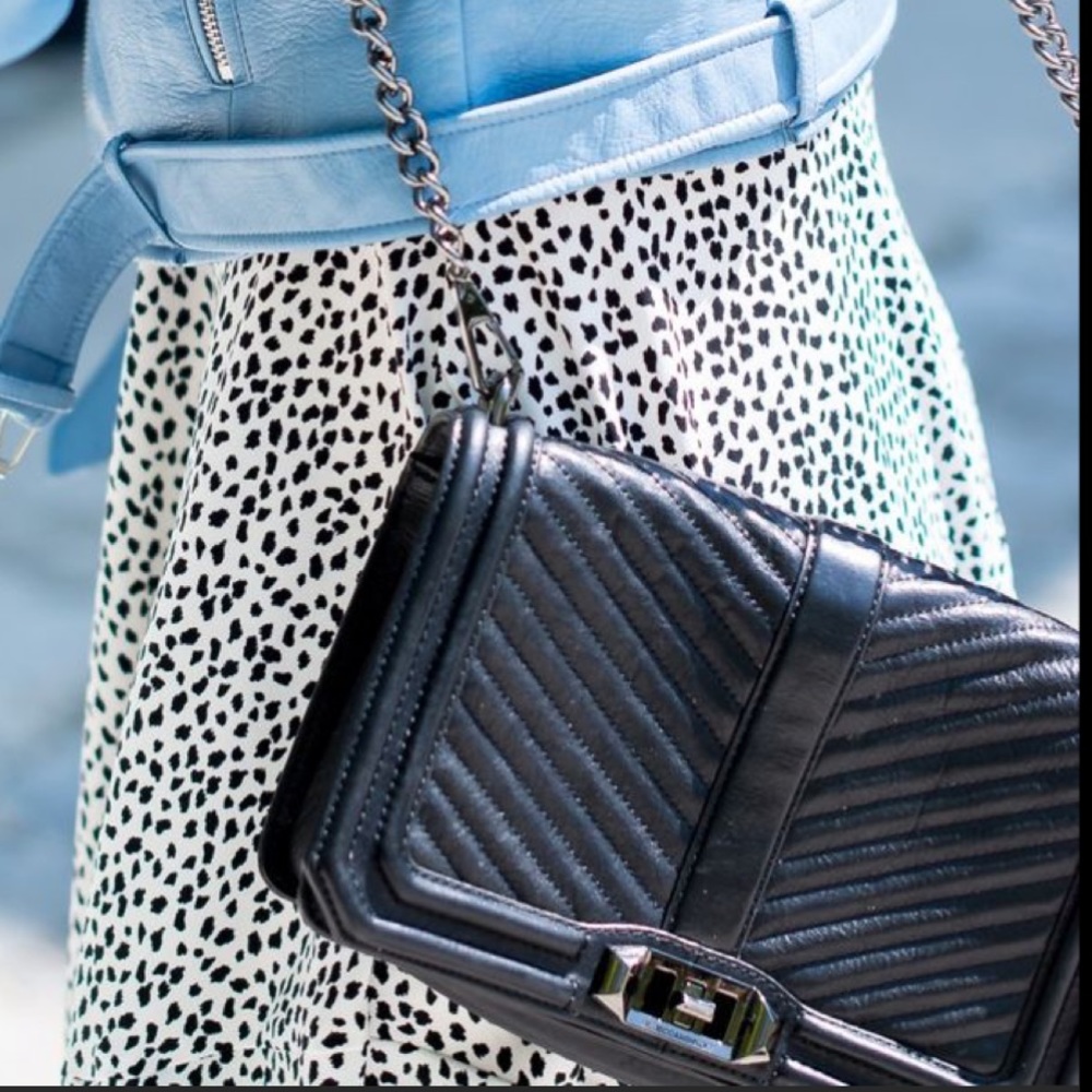 Chevron Quilted Love Crossbody